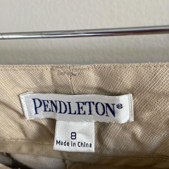 Pendleton Linen Cotton Blend Trouser Casual Neutral Pants - Picture 4 of 11